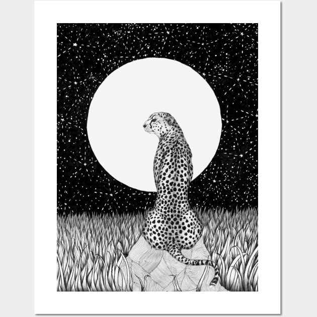 Cheetah Moon Wall Art by ECMazur